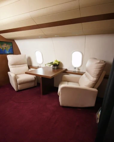 Private jet cabin set